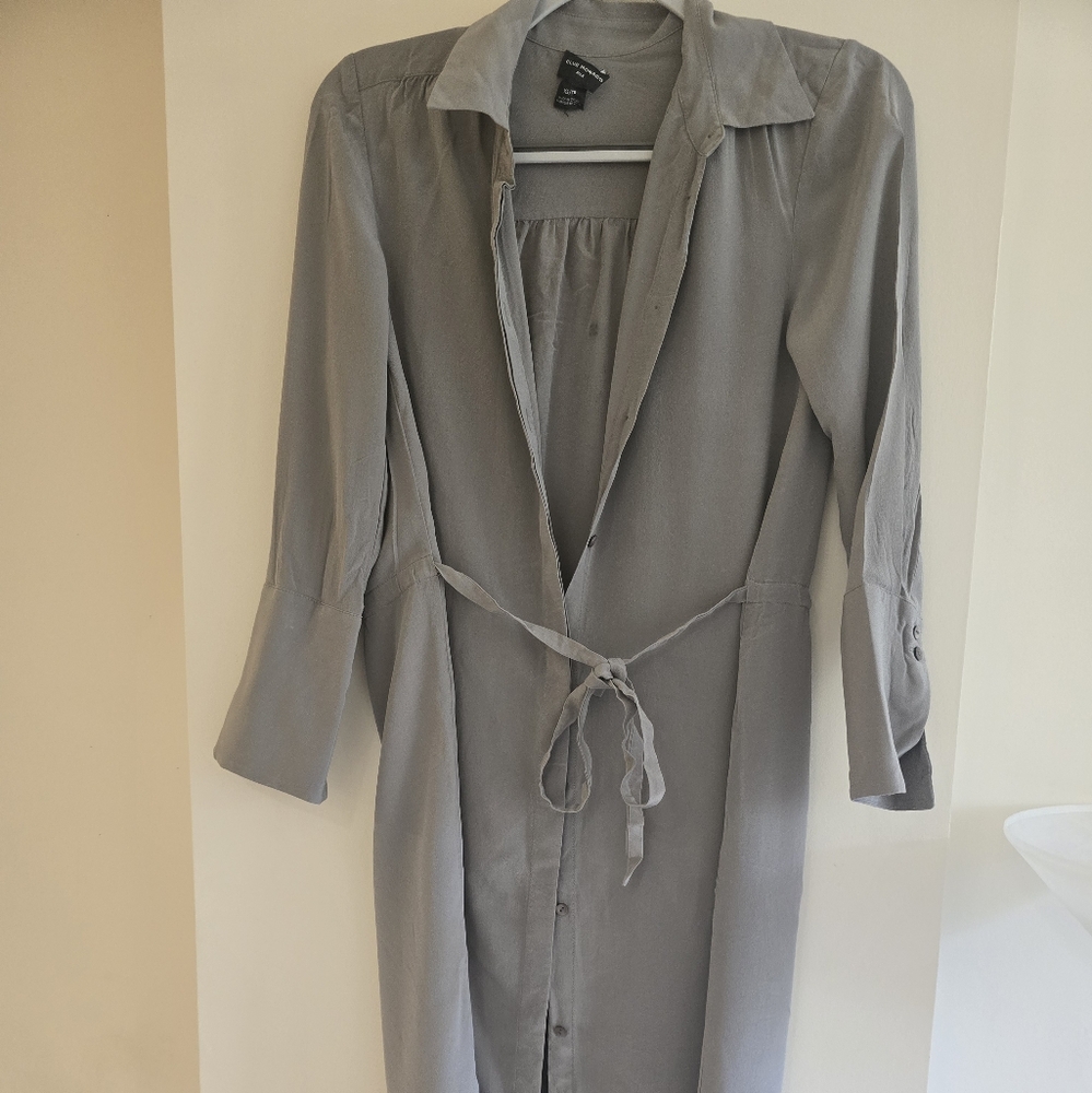 Club Monaco Silk Gray Dress